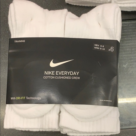 NIKE (6 pairs socks set) EVERYDAY COTTON CUSHIONED CREW MEN’S socks - Picture 15 of 16